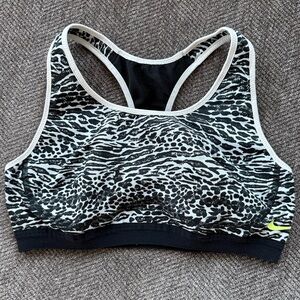 Nike Black and White Dri-FIT Sports Bra